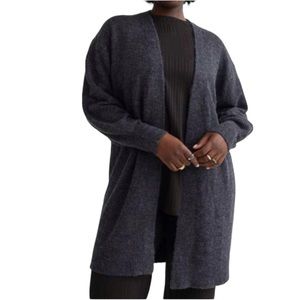 H & M grey Long cardigan. Dropped shoulders, long sleeves,ribbing at cuffs. NWT
